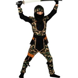 Ninja Camouflage Børnekostume