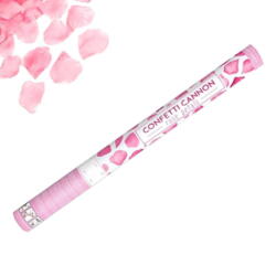 konfetti kanon med pink rosenblade