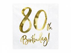 Servietter 80 års fødselsdag