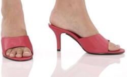 Røde slides sko