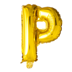 Folieballon bogstav P i guld