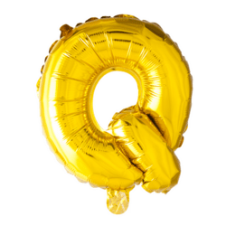 Folieballon bogstav Q i guld