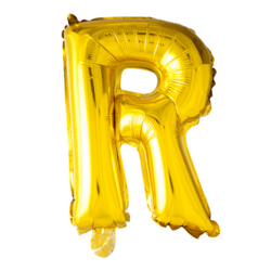 Folieballon bogstav R i guld
