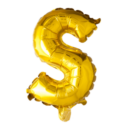 Folieballon bogstav S i guld