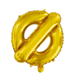 Folieballon bogstav Ø i guld