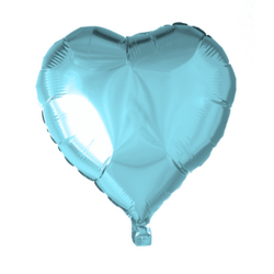 Folie ballon Hjerte 46 cm LYSEBLÅ