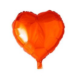 Folie ballon Hjerte 46 cm ORANGE
