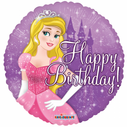 Folieballon Happy Birthday Prinsesse 46 cm