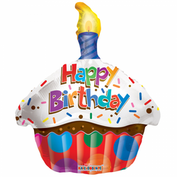 Folieballon Happy Birthday Cupcake 46 cm