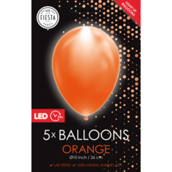 Balloner med LED Lys i Orange