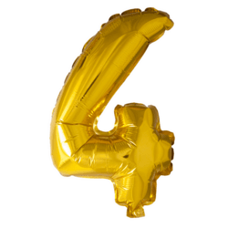 Folieballon 4 - Guld 41 cm
