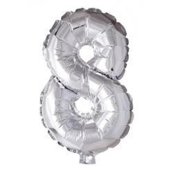 Folieballon 8 - Sølv 41 cm