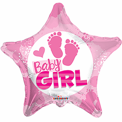 Baby Girl stjerne folieballon