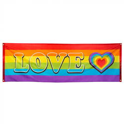 Regnbuefarvet LOVE flag