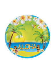 Hawaii Aloha BLÅ Tallerken 8 stk