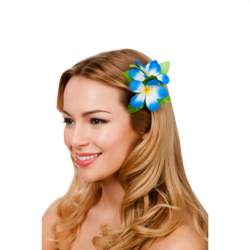 Hawaii Blomst Hårclips blå
