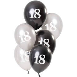 18 år balloner Sort-Sølv