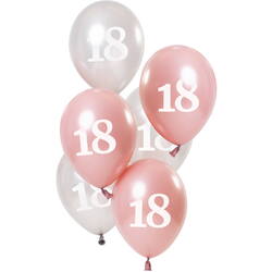 Balloner 18 år i rosa og sølv
