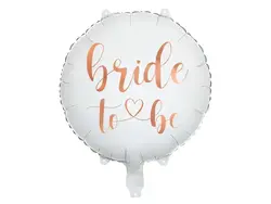 Bride to be folieballon i hvid