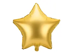 Folieballon stjerne i mat Guld