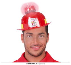 Brandmands hjelm - med lys