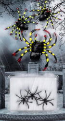 Spindelvæv med 6 edderkopper