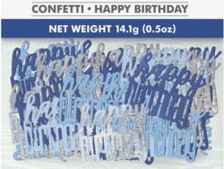 Happy Birthday konfetti i Blå