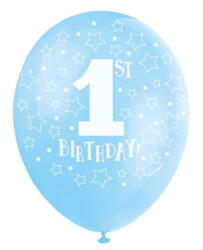 Ballon 1st birthday i lyseblå