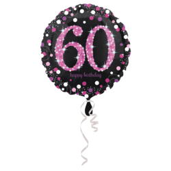 60 folie balloner sparkling pink