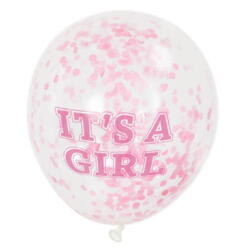 It´s a girl ballon, med konfetti