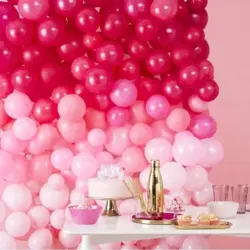 Ballonvæg i Pink,rød og lyserød