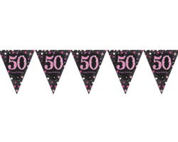 50 år banner Sparkling pink