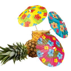 Hawaiiblomster cocktail paraplyer