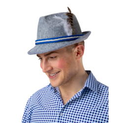 Tyroler hat, grå/blå. mænd