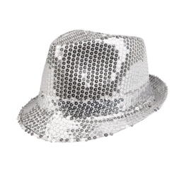 Sølv palliet hat