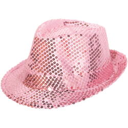 Paillet hat lyserød