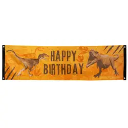 T-Rex HAPPY BIRTHDAY banner