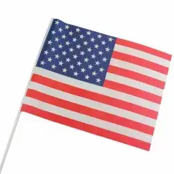 Papirflag USA på pind, A4 25. stk