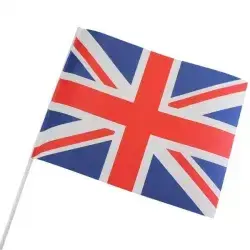 Papirflag UK på pind, A4 25. stk