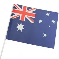 Papirflag Australien på pind, A4 25. stk