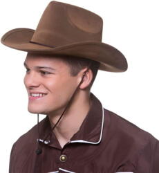 Cowboyhat Western i brun ruskind