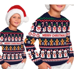 Julesweater med julemotiver til børn