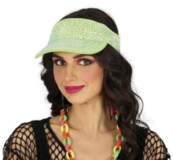 Visir med rhinsten - grøn