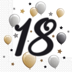 18 års servietter 20 stk