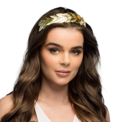 Hårbånd af gulde blade