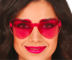 Hjertebriller pink