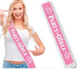 Sash, hvid og lyserød - Party girls