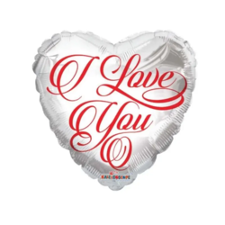 I LOVE YOU hjerte folieballon