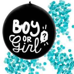 Gender Reveal gummiballon - Dreng ø60cm
