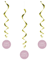 Babyshower swirls - Lyserød